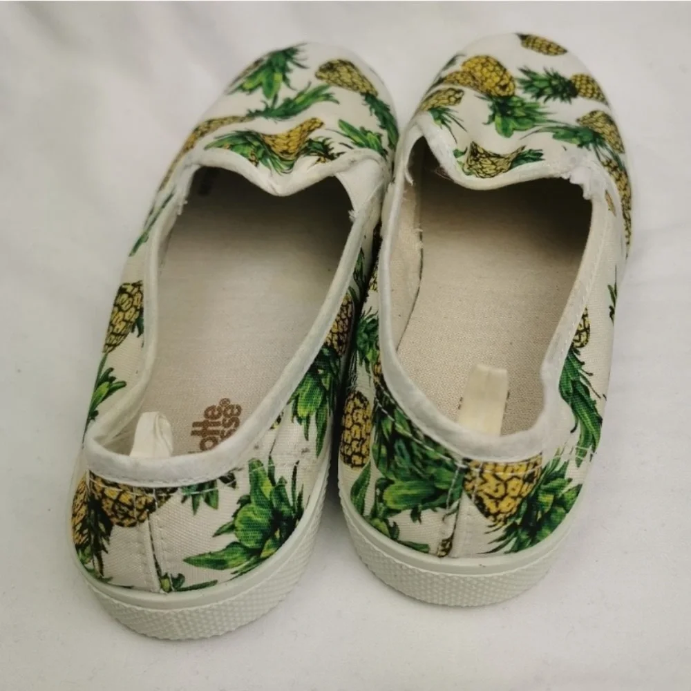 Charlotte Russe |Pineapple Print Canvas Slip Ons - Picture 2 of 4